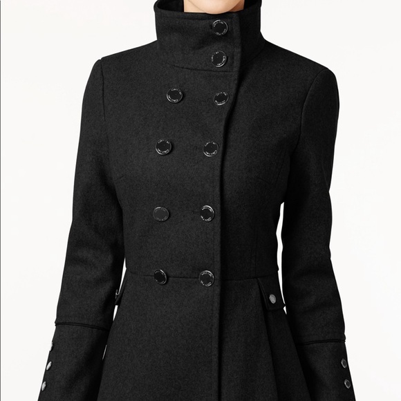 calvin klein skirted peacoat
